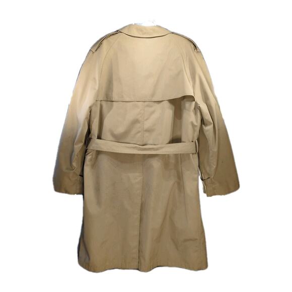 Vintage Arnie Men’s Trench Coat 52 Tall – Tan, Belted, Faux Fur Liner - Picture 13 of 15